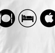Mac T Shirt Eat Sleep Play WHITE Apple Computer T Shirt Obsession T Shirt Eat Sleep Play T Shirt Geek T Shirt