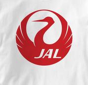 Japan Airlines T Shirt WHITE JAL T Shirt Aviation T Shirt
